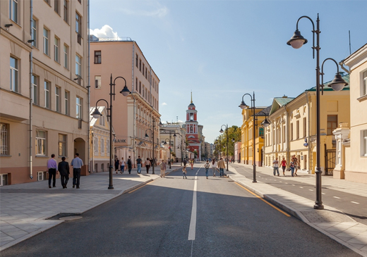 Стоимость квартир в пешеходных зонах Москвы выше на 21%